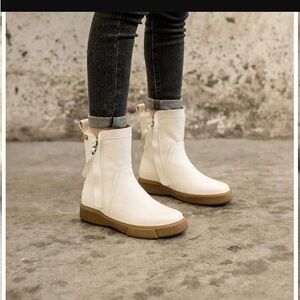 Dwarves  Waxing Leather Chelsea Boots Handmade British Boots Double Zip